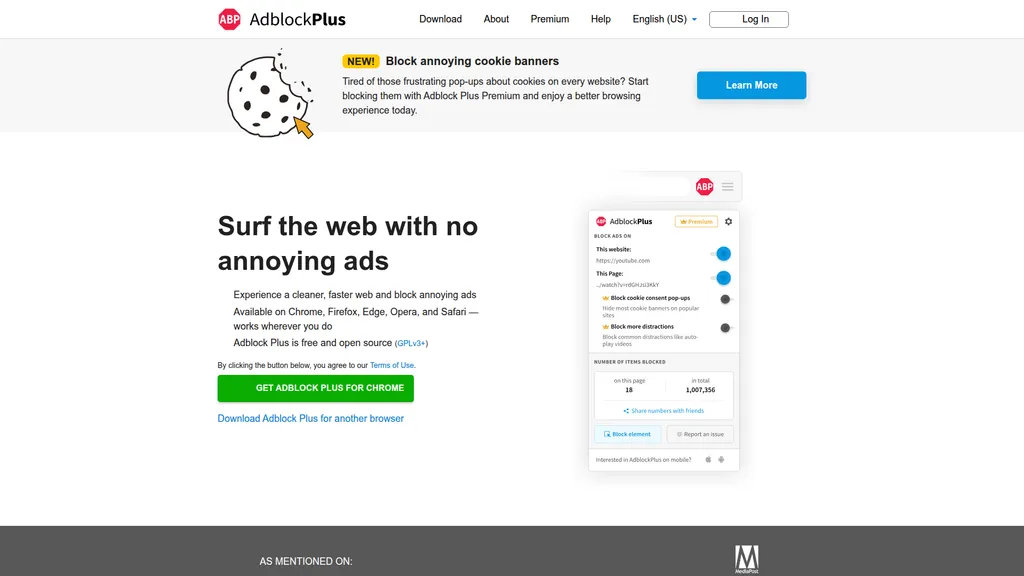 Adblock Plus homepage
