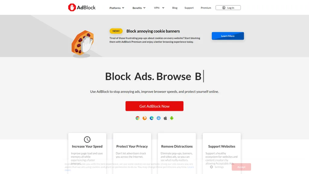 AdBlock homepage