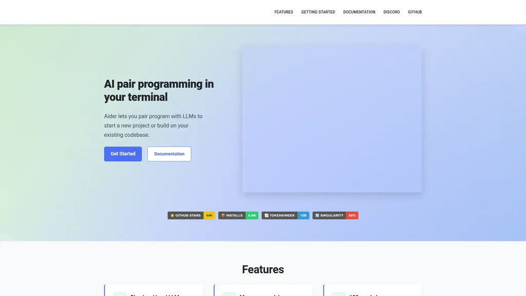 Aider homepage
