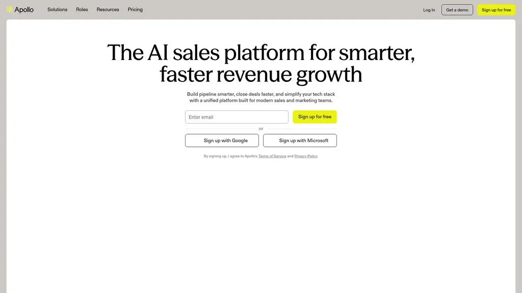 Apollo homepage