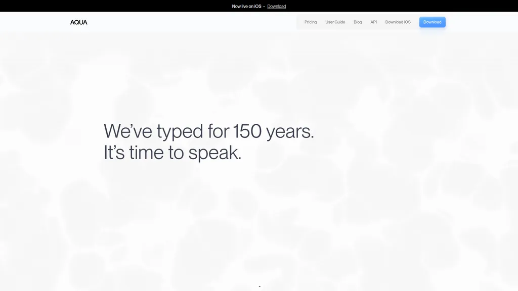 Aqua Voice homepage