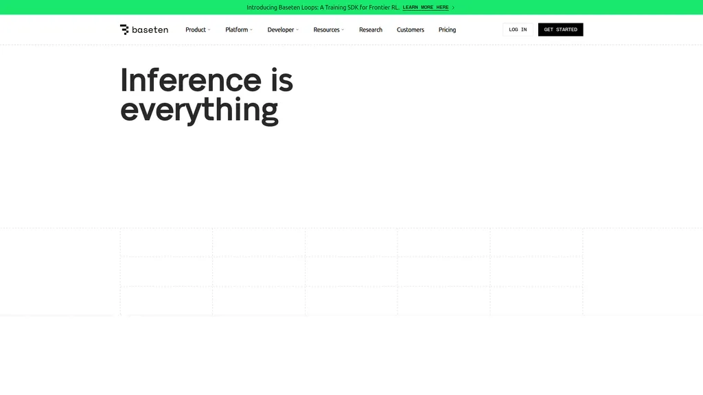 Baseten homepage