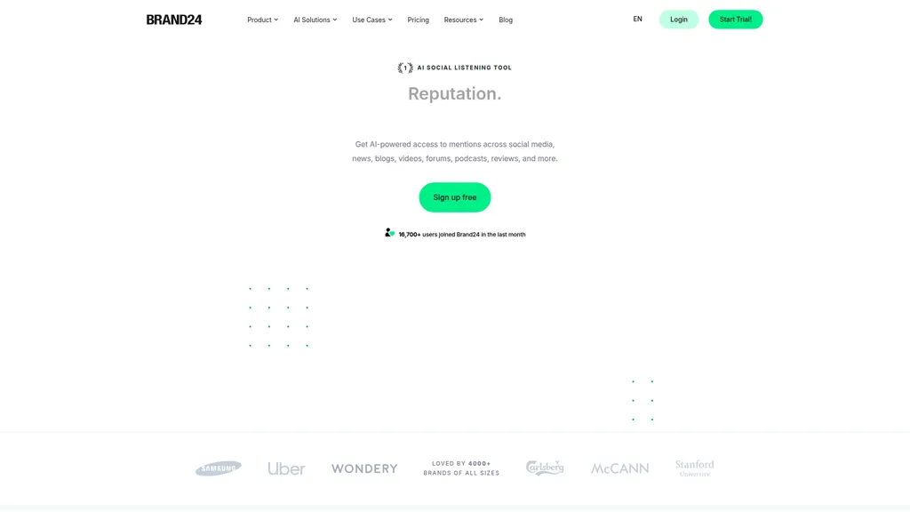 Brand24 homepage