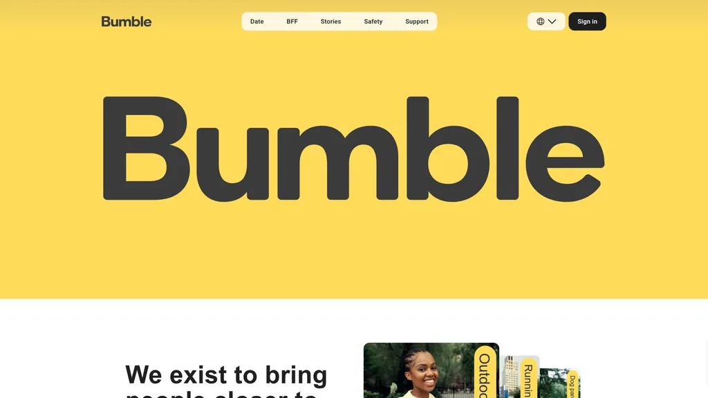 Bumble homepage