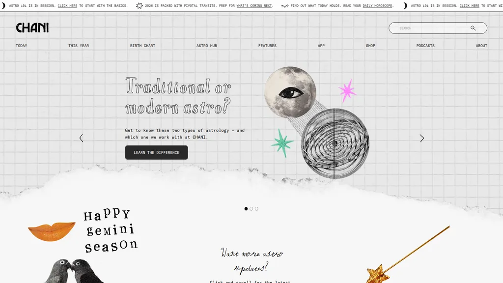 Chani homepage
