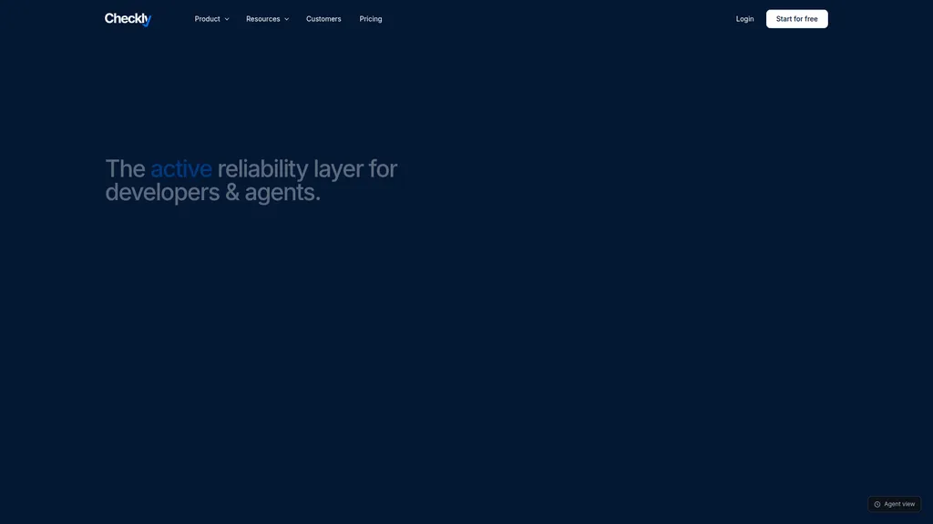 Checkly homepage