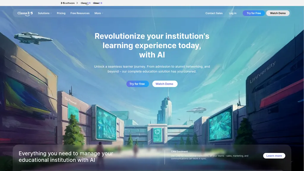 Classe365 homepage