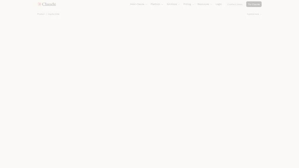 Claude Code homepage