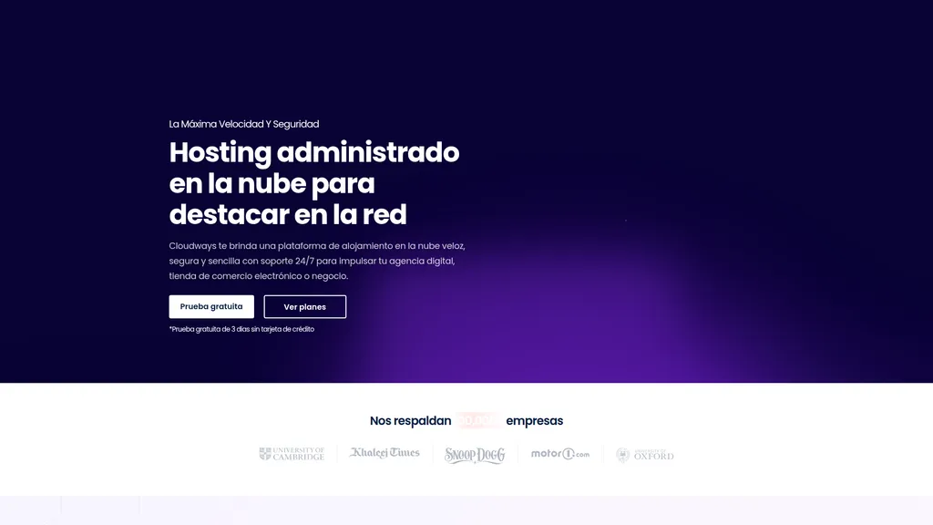 Cloudways homepage