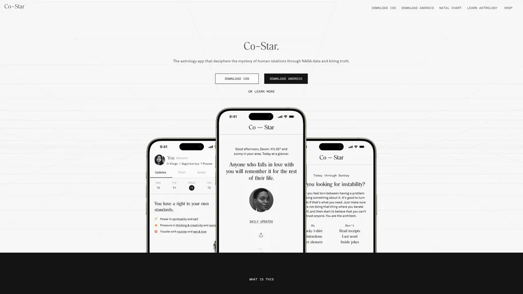 Co–Star homepage