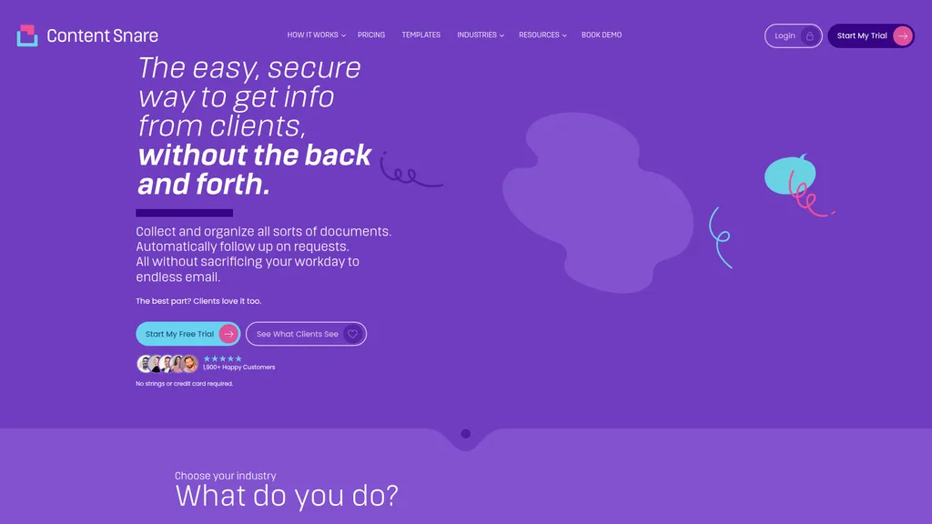 Content Snare homepage