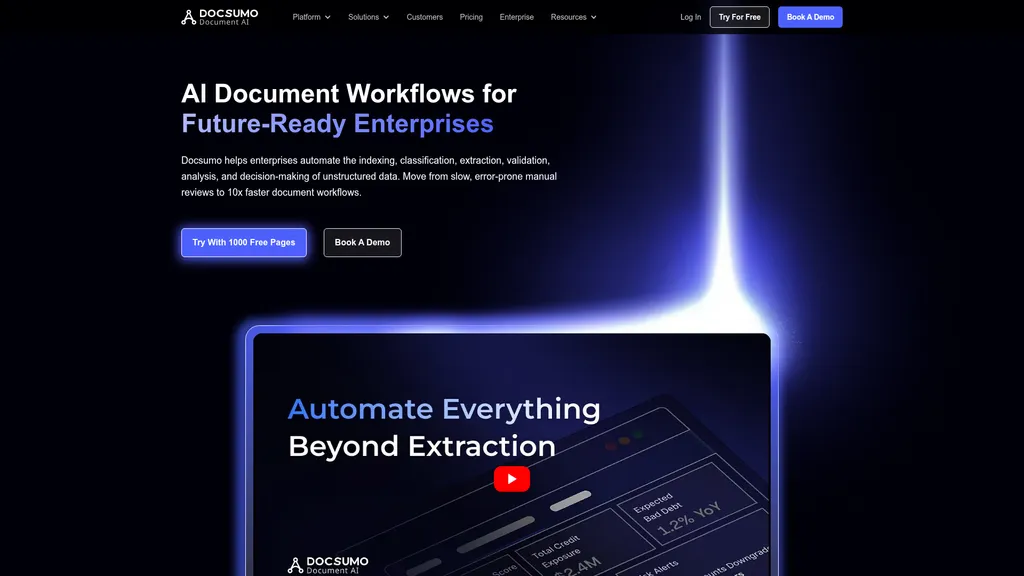 Docsumo homepage