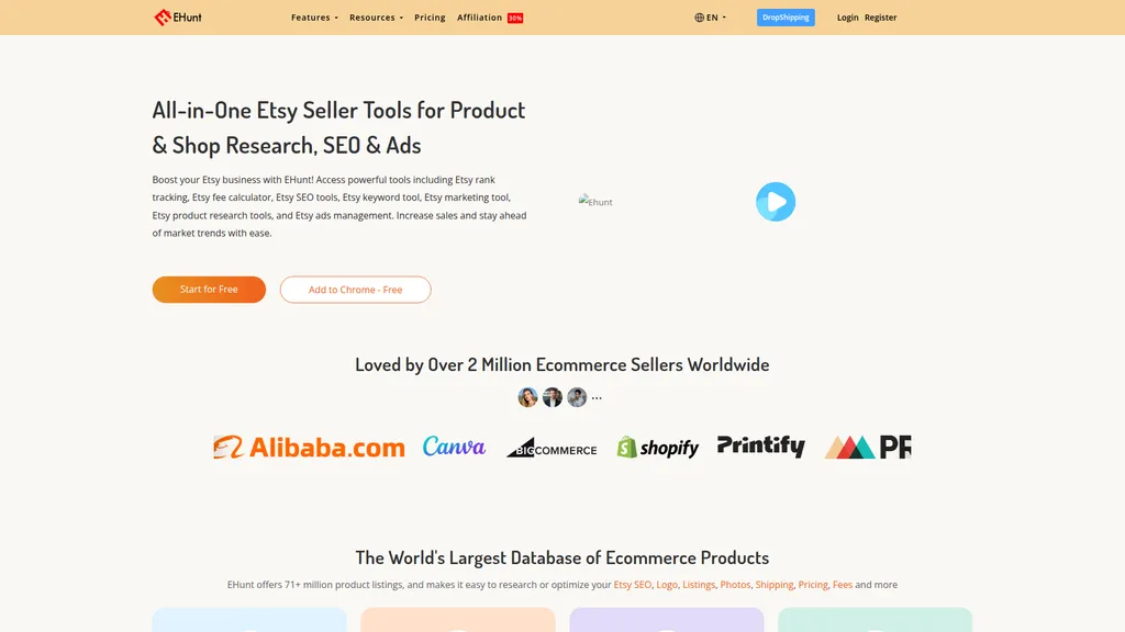 EtsyHunt homepage