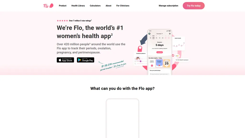 Flo homepage