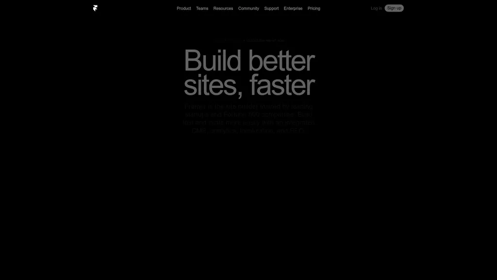 Framer homepage