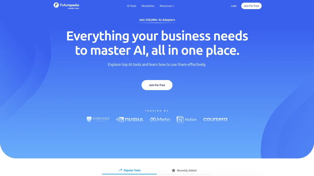 Futurepedia homepage