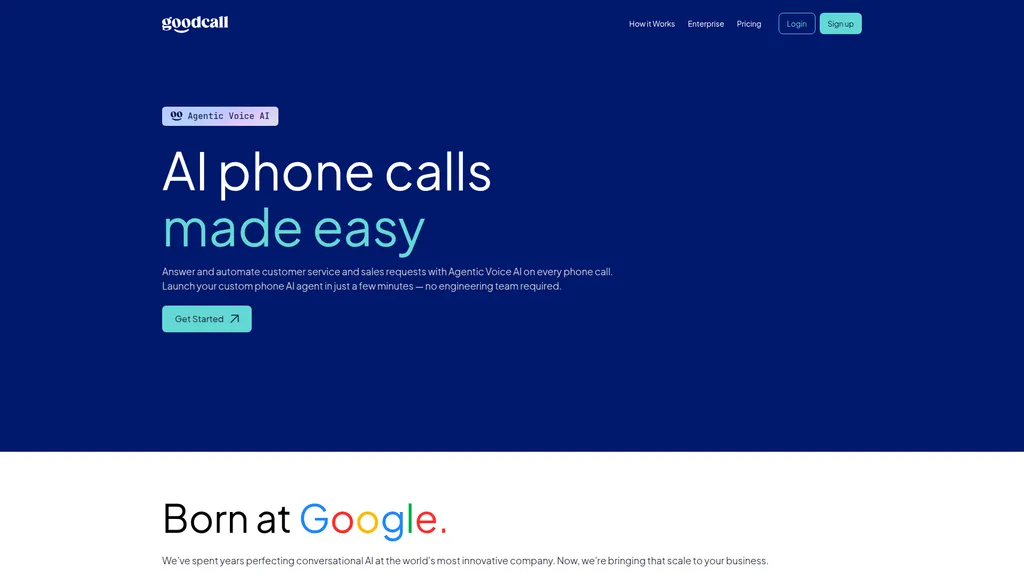 Goodcall homepage
