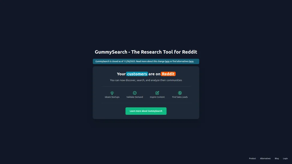 GummySearch homepage