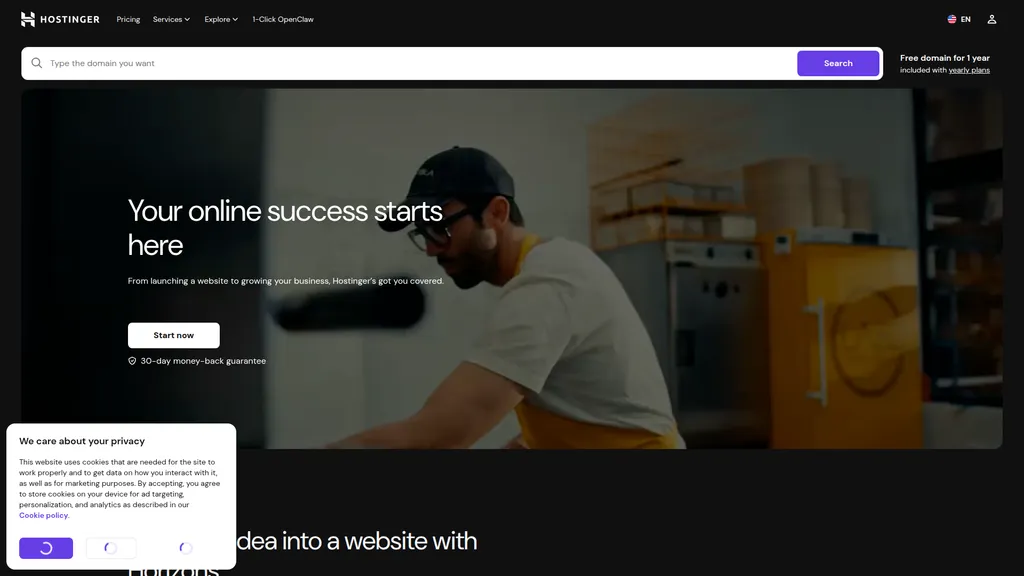 Hostinger homepage