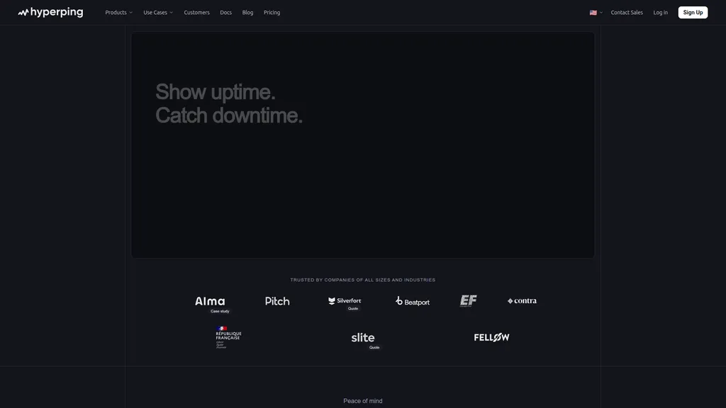 Hyperping homepage