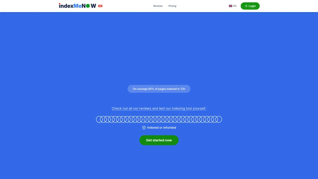IndexMeNow homepage
