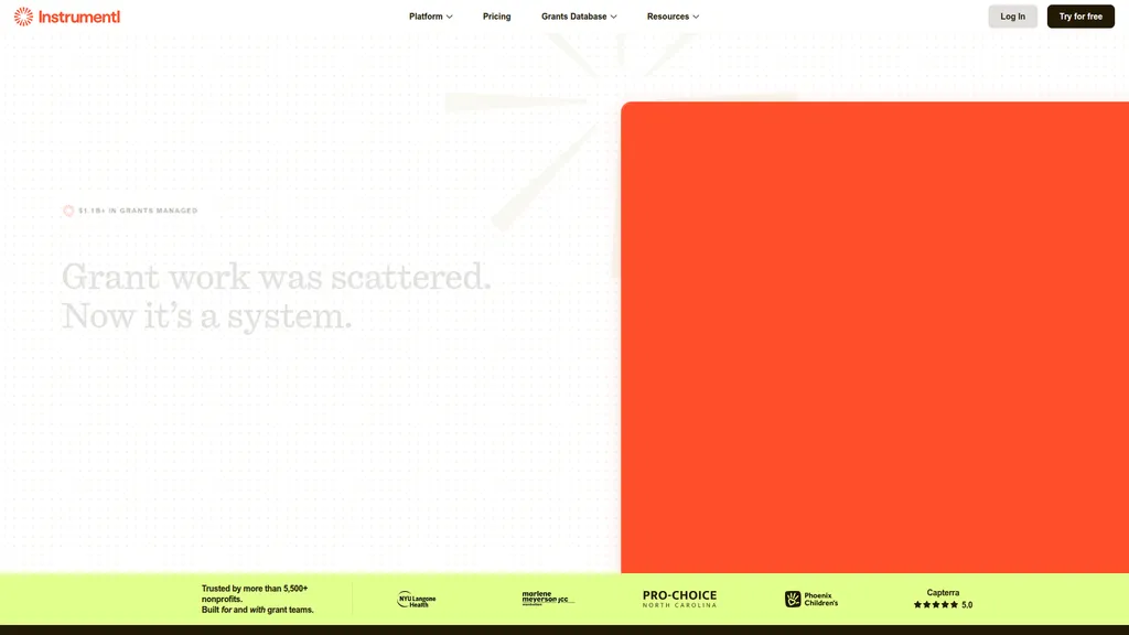 Instrumentl homepage