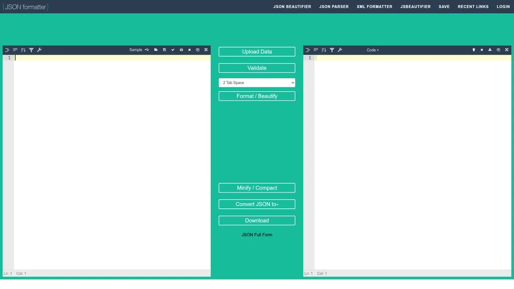 JSON Formatter homepage