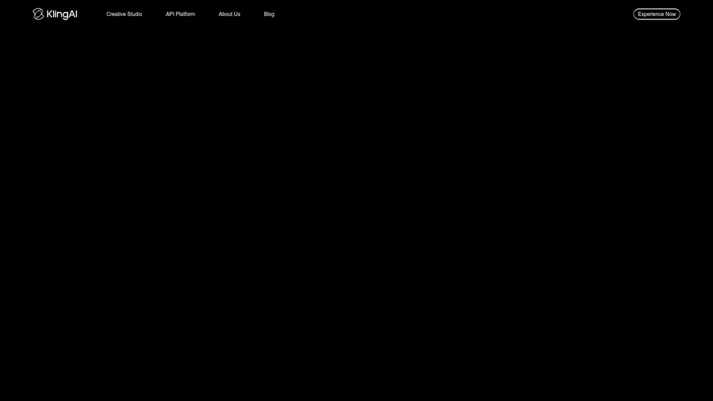 Kling AI homepage