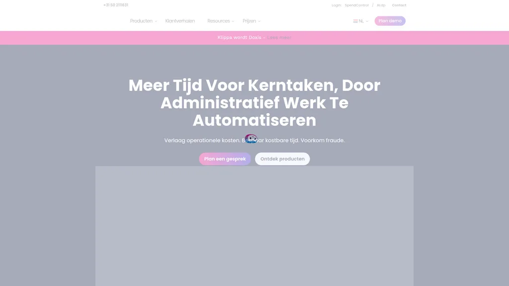 Klippa homepage
