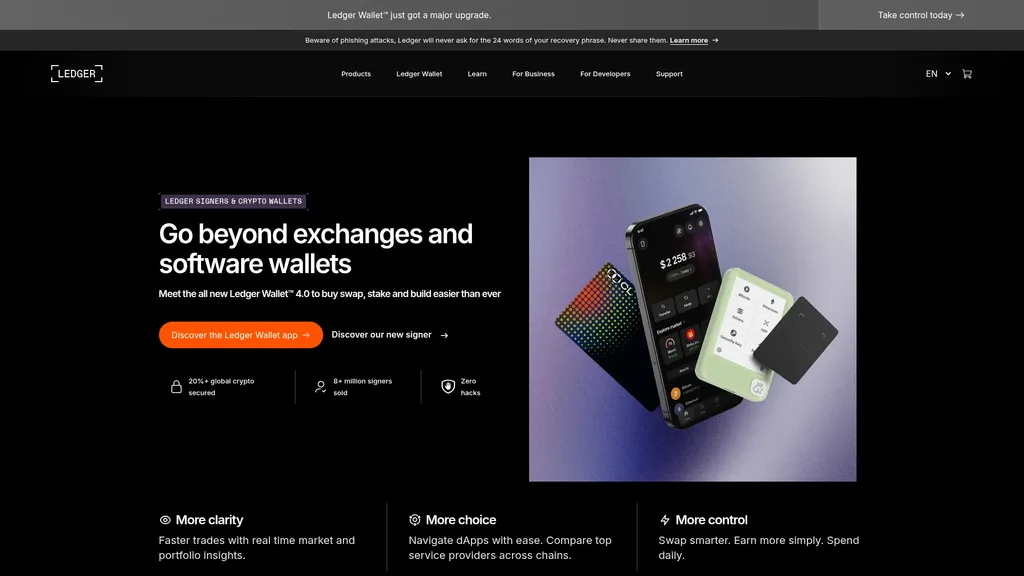 Ledger homepage