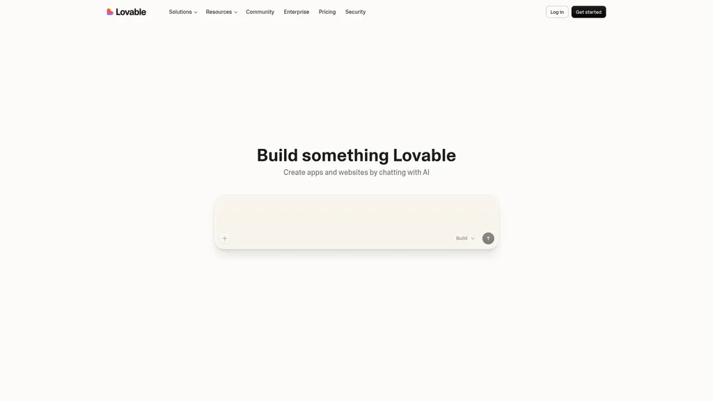 Lovable homepage