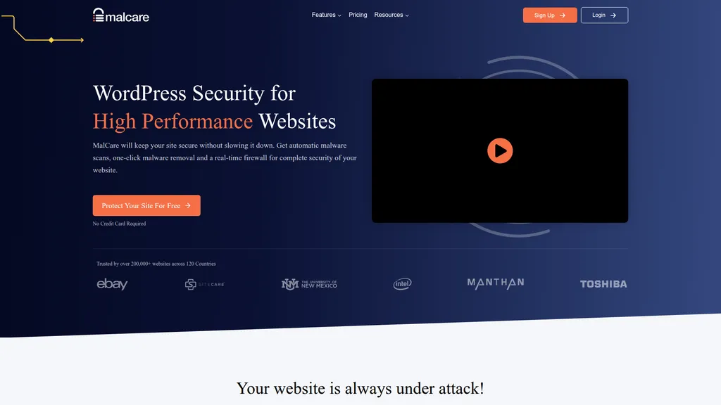 MalCare homepage