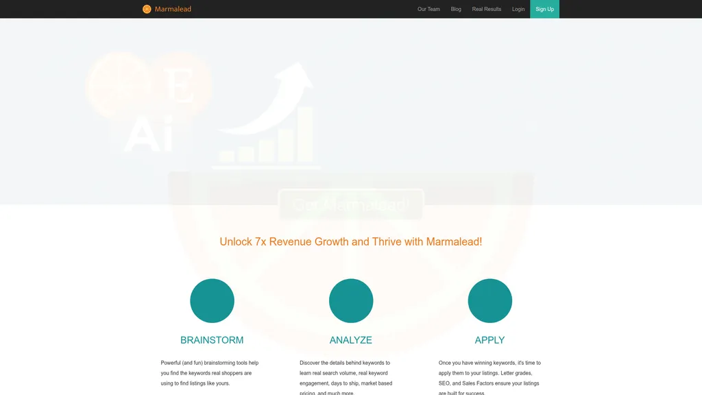 Marmalead homepage