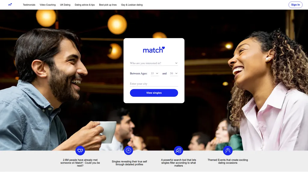 Match homepage