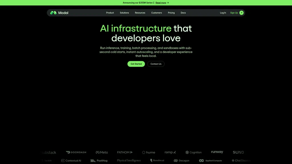 Modal homepage