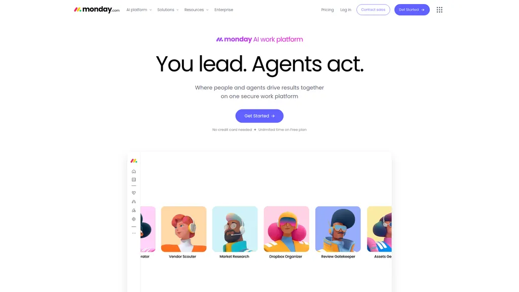 Monday.com homepage