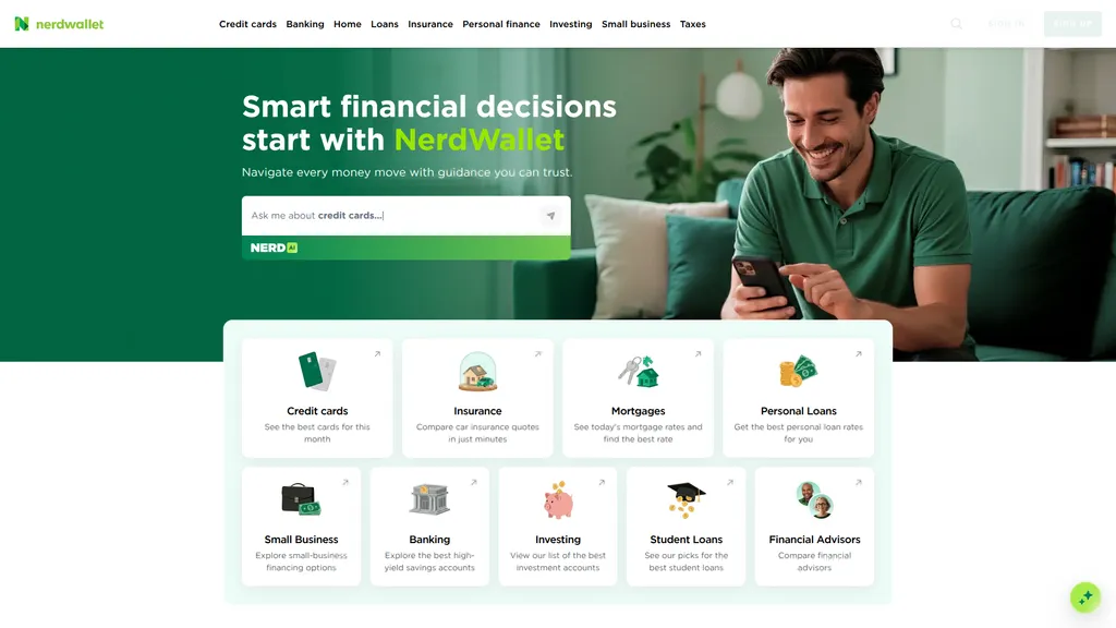 NerdWallet homepage