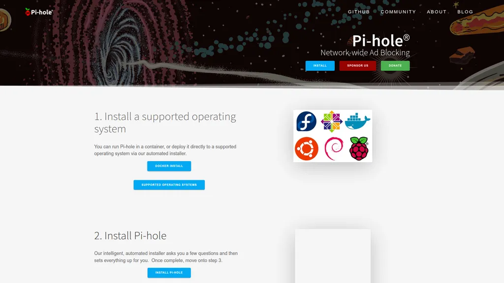 Pi-hole homepage