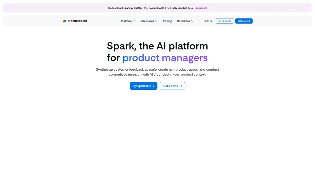 Productboard homepage