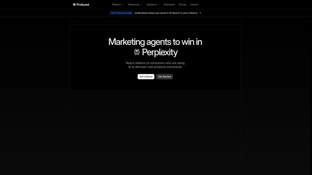 Profound homepage