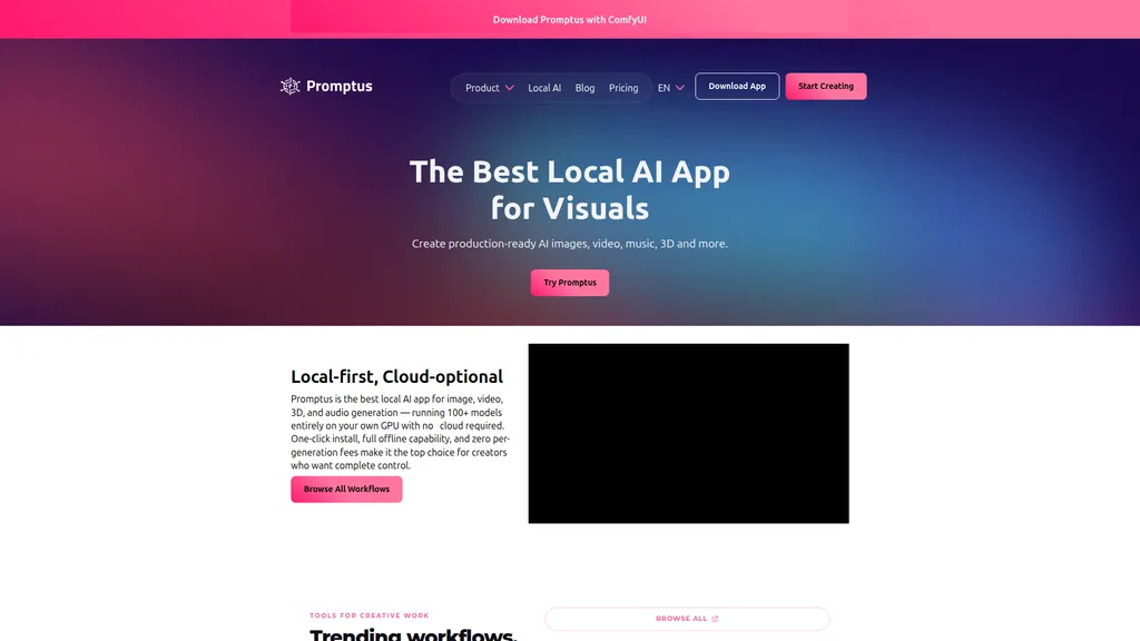 Promptus homepage