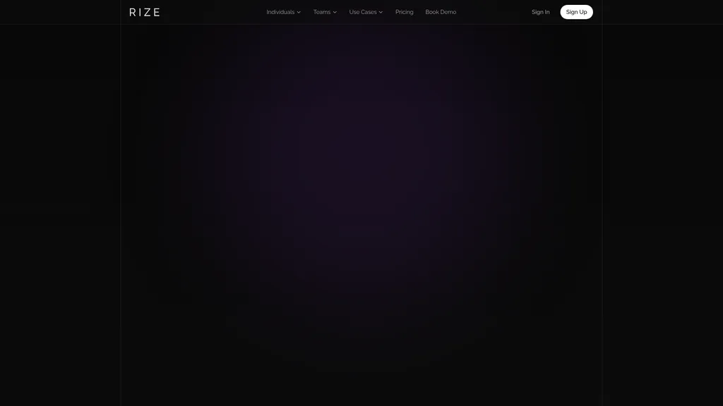 Rize homepage