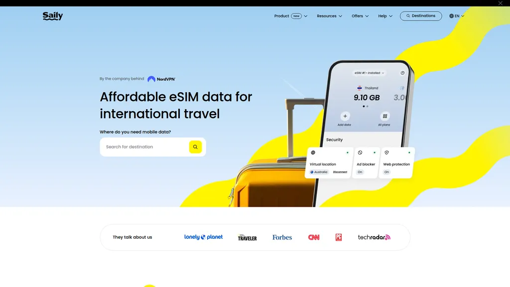 Saily homepage