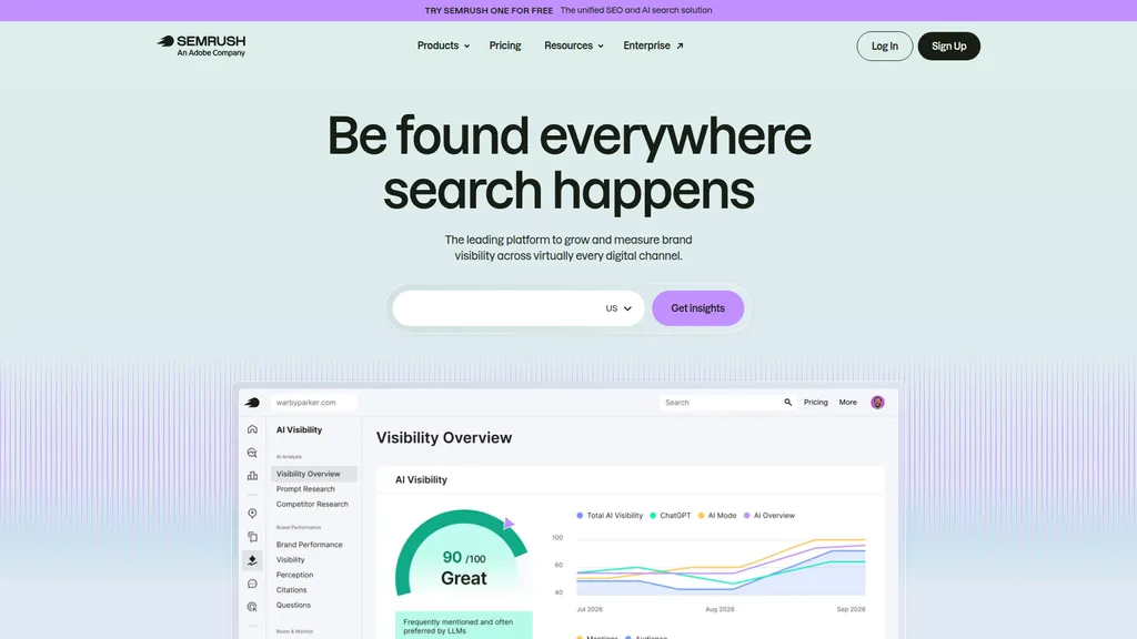 SEMrush homepage
