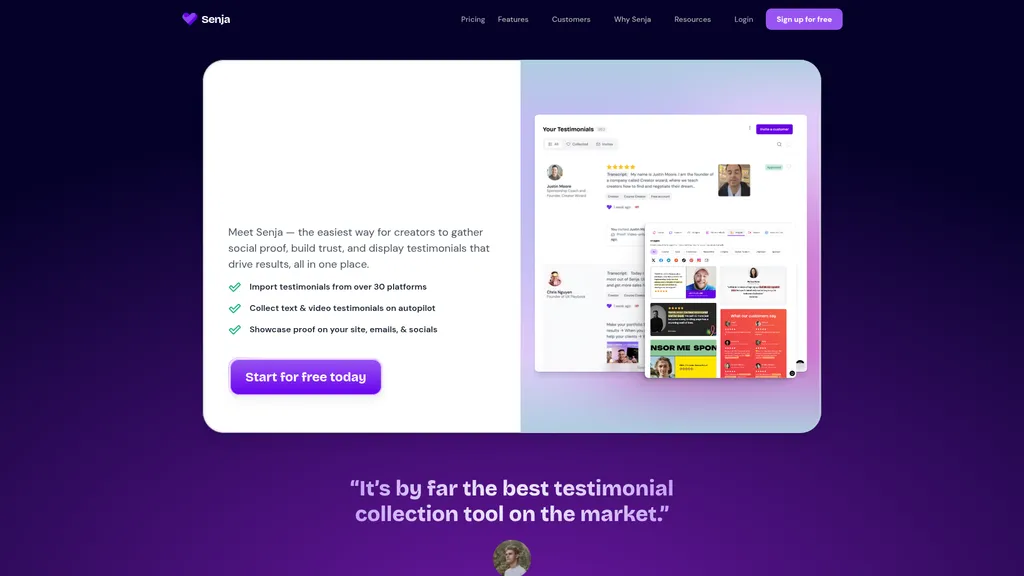 Senja homepage