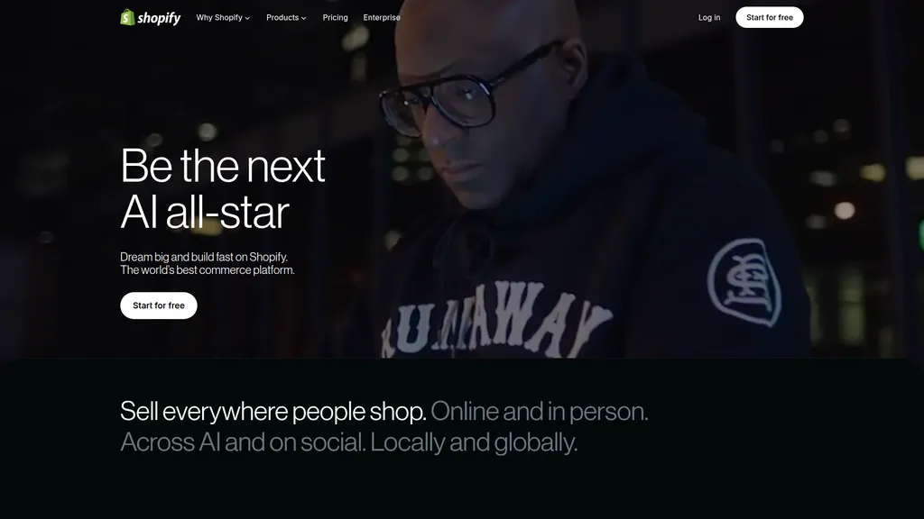 Shopify homepage