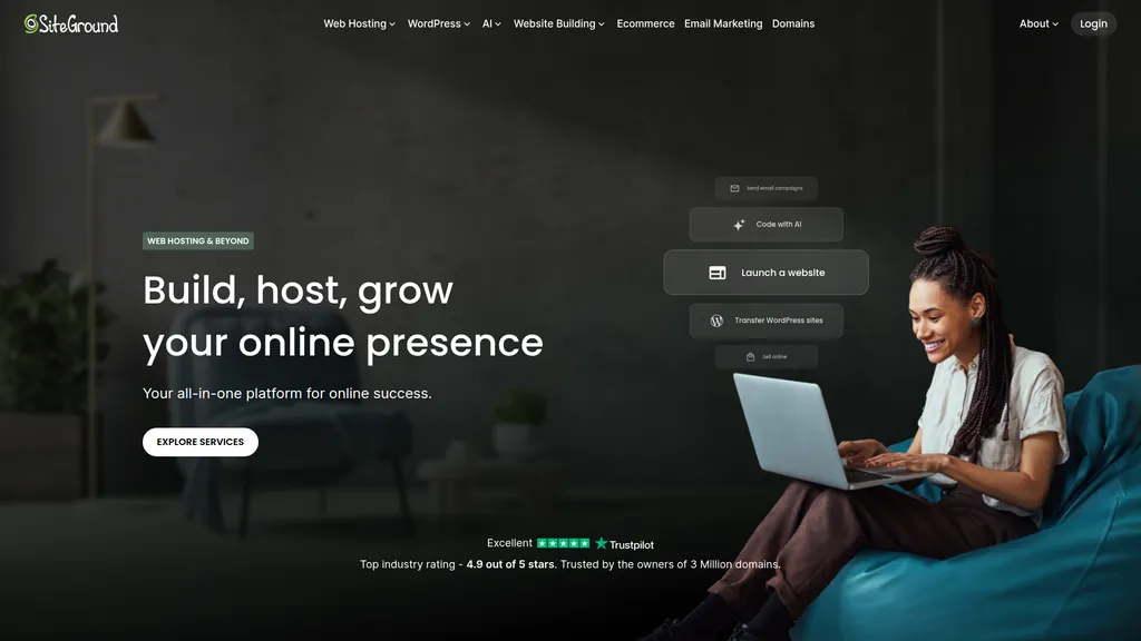SiteGround homepage