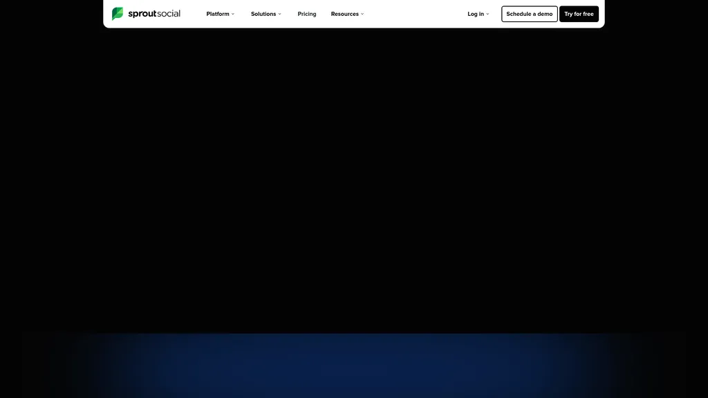 Sprout Social homepage