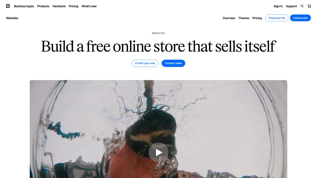 Square Online homepage