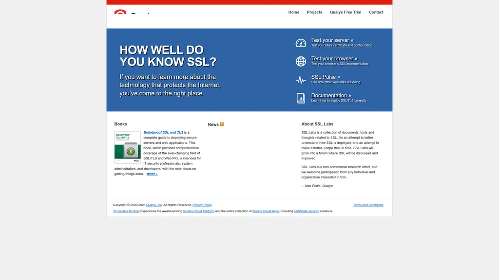 SSL Labs homepage